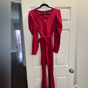 SHEIN Hot Pink Maternity Jumpsuit